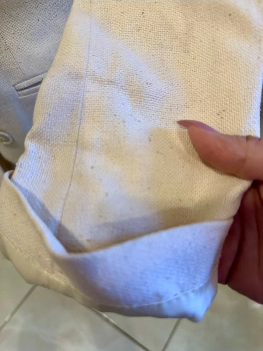 Dior Cream Double-Breasted Tailored Blazer